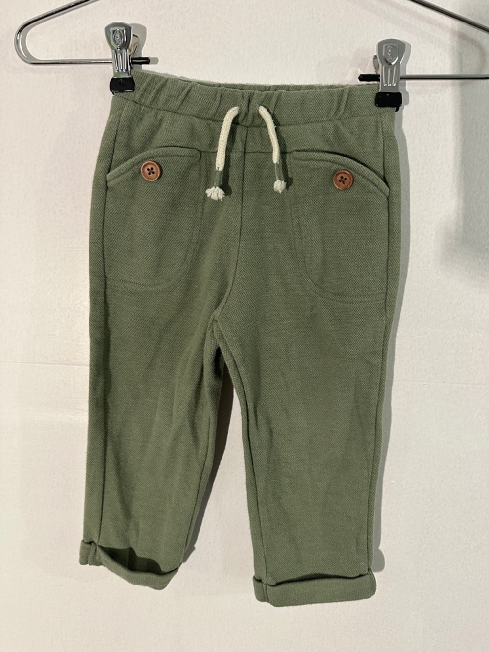 Cozy Kids' Olive Joggers with Button Accents